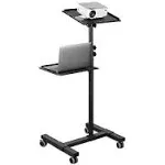 Mount-It! Mobile Projector Stand | Rolling Height Adjustable Laptop and Projector Presentation Cart