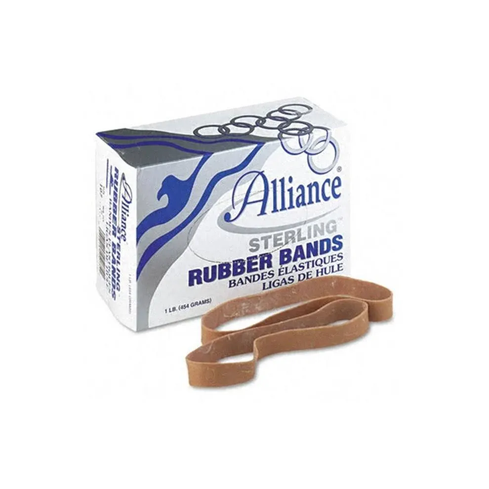 Alliance� Sterling Ergonomically Correct Rubber Bands, #107, 7 x 5/8, 50 Bands/1lb Box ALL25075