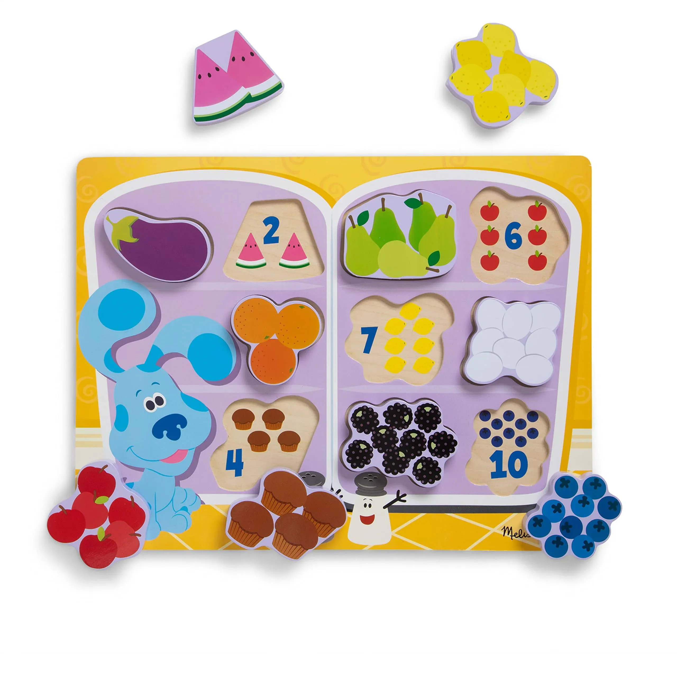 Blue's Clues & You! Wooden Chunky Puzzle - Fridge Food