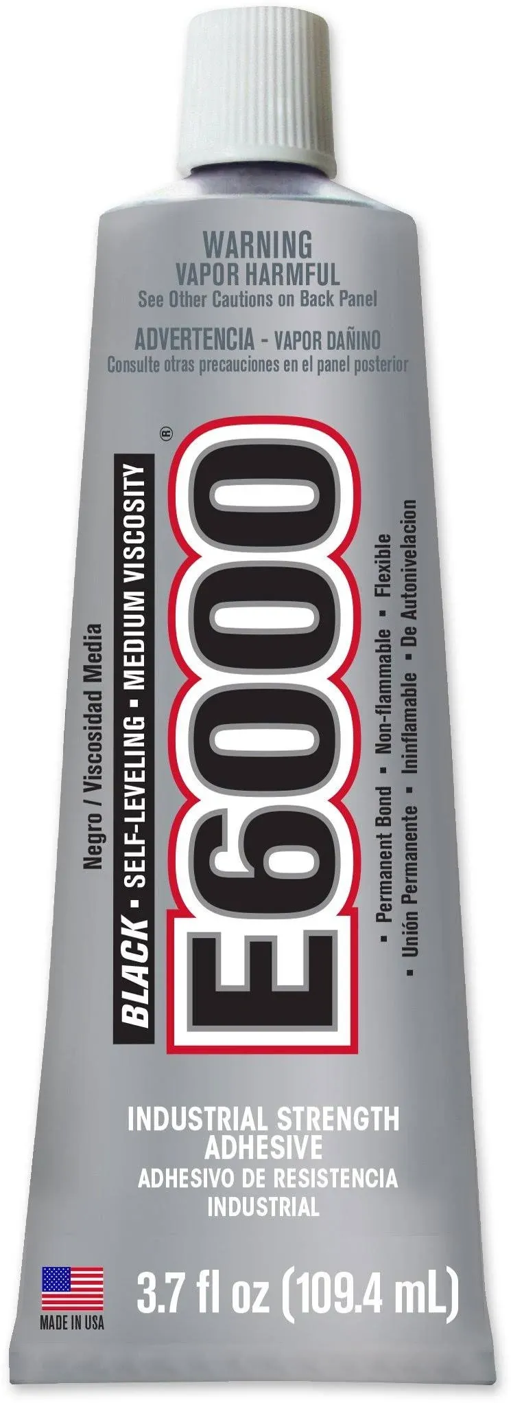 Eclectic Products 230031 3.7 oz. E6000 Medium Viscosity Industrial Strength Adhesive, Black