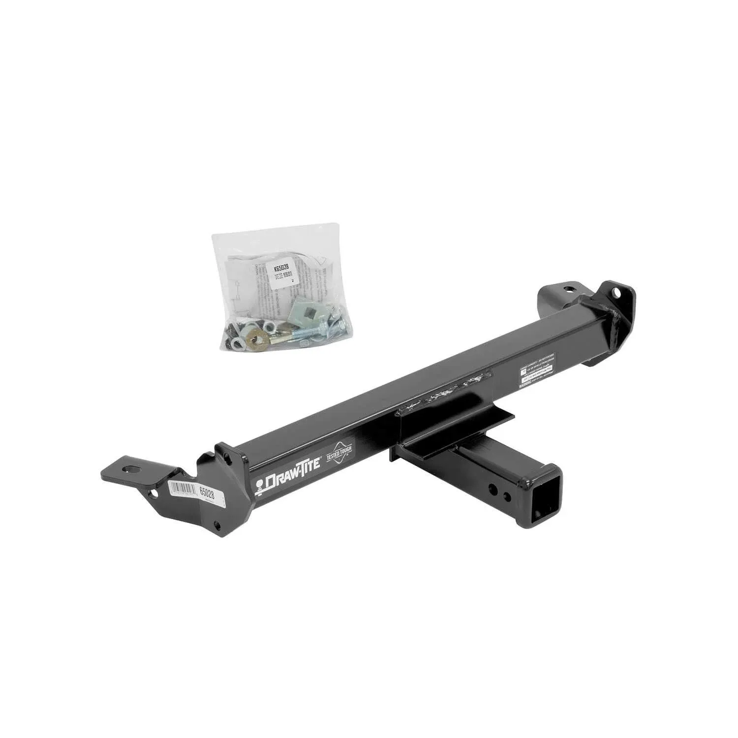 Draw-Tite Front Mount Hitch Receiver, 2 in. Square Receiver, Black Model 65028