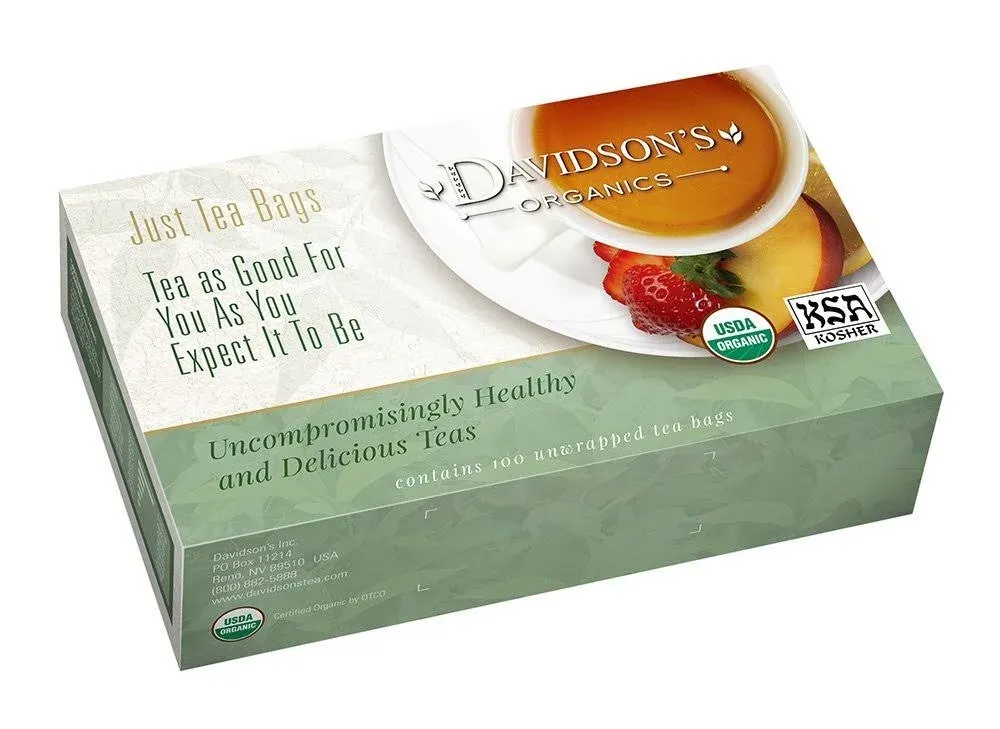 Davidson Organic Tea 160 Mezclado de Mate Tea, Box of 100 Tea Bags