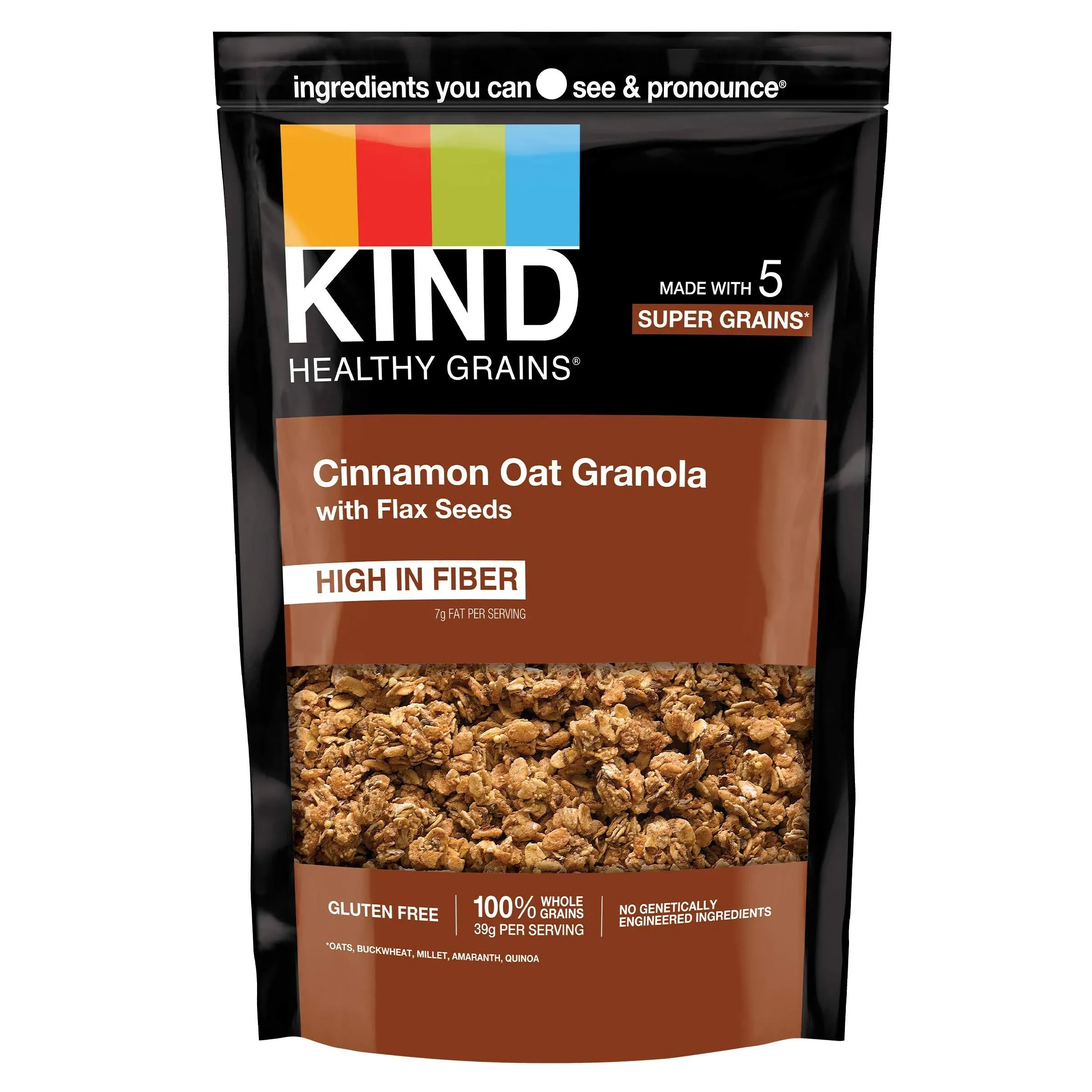 Kind Healthy Grains Cinnamon Oat Clusters with Flax Seeds Granola