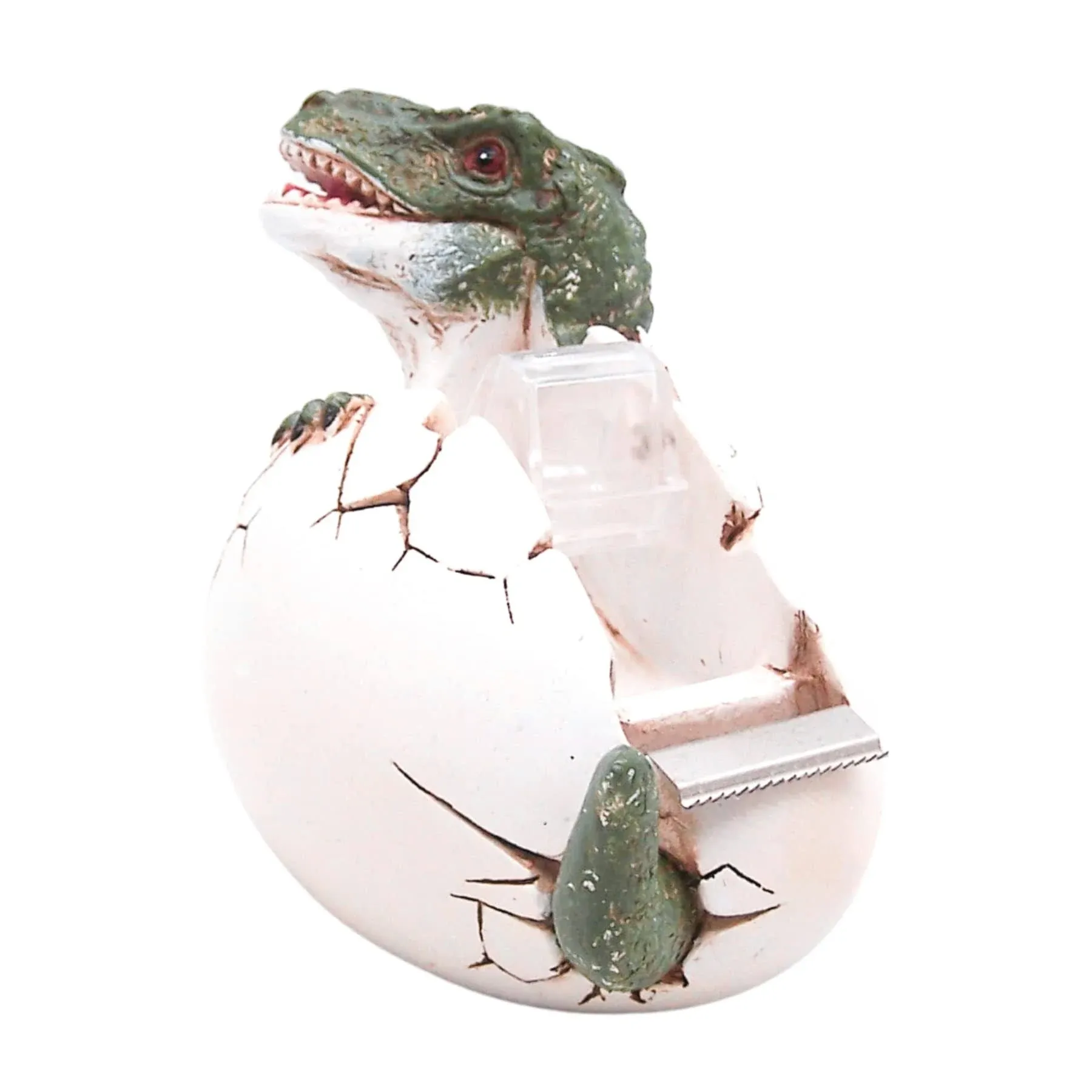 Hatching Dinosaur Tape Dispenser, Home or Office Decor, 6x5x4, White