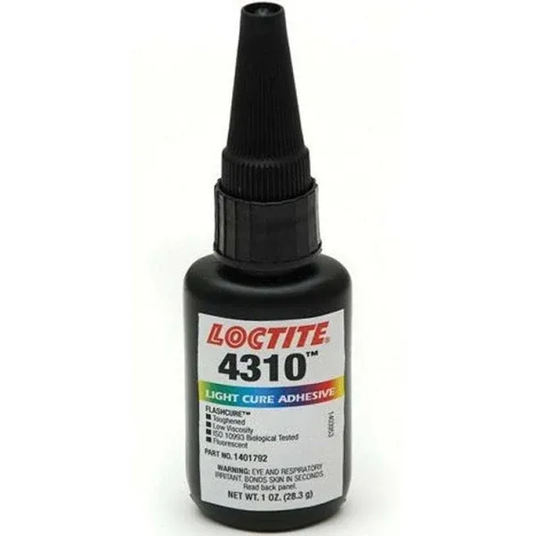 Loctite / Henkel - 1401792 - Loctite 1401792 Flashcure 4310 1-Part Light Cure Low Viscosity Instant Adhesive, 1 oz Bottle, 24 hr Curing (MOQ = 10)