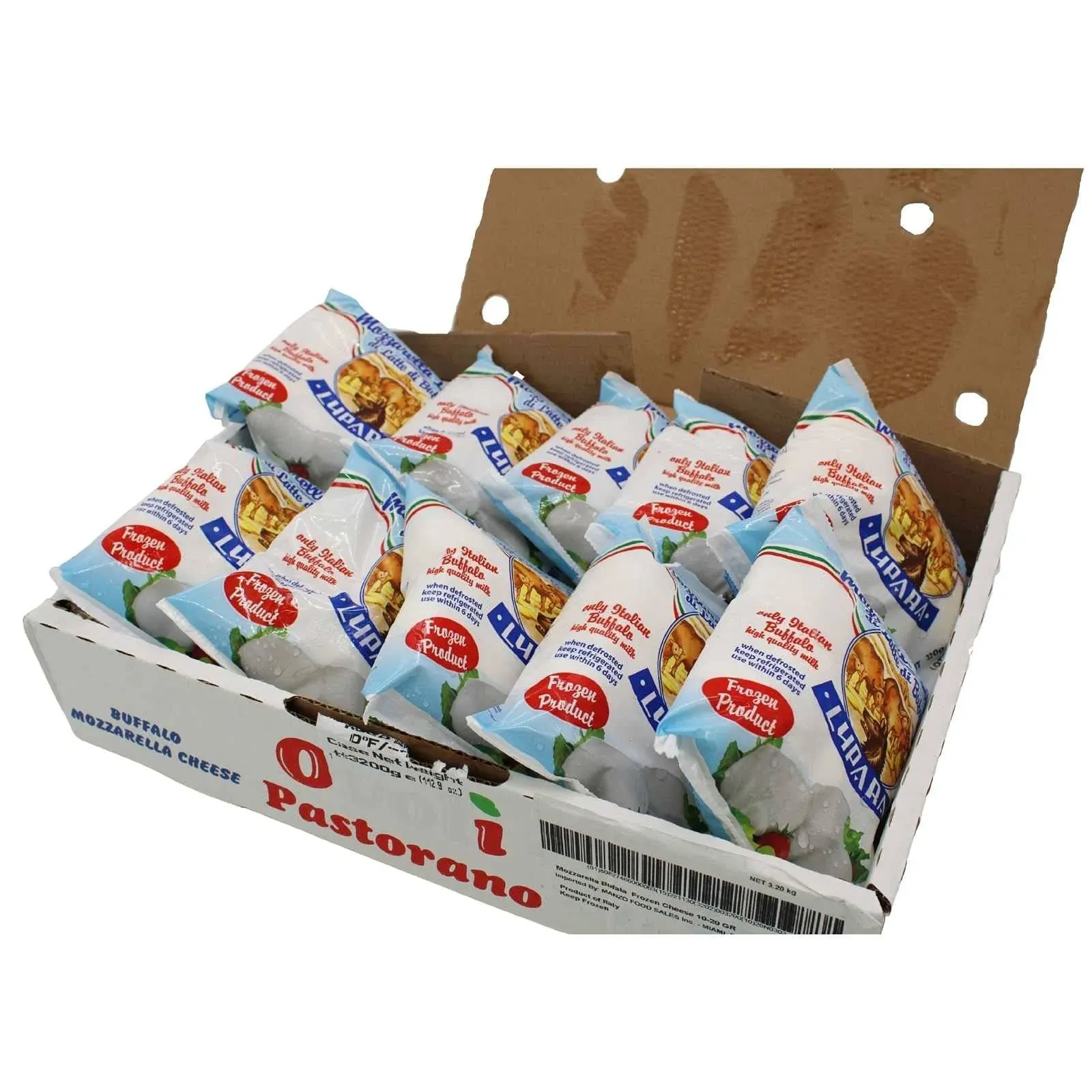 10 Pack Frozen Buffalo Mozzarella, Ships Frozen, May Arrive Partially thawed ...