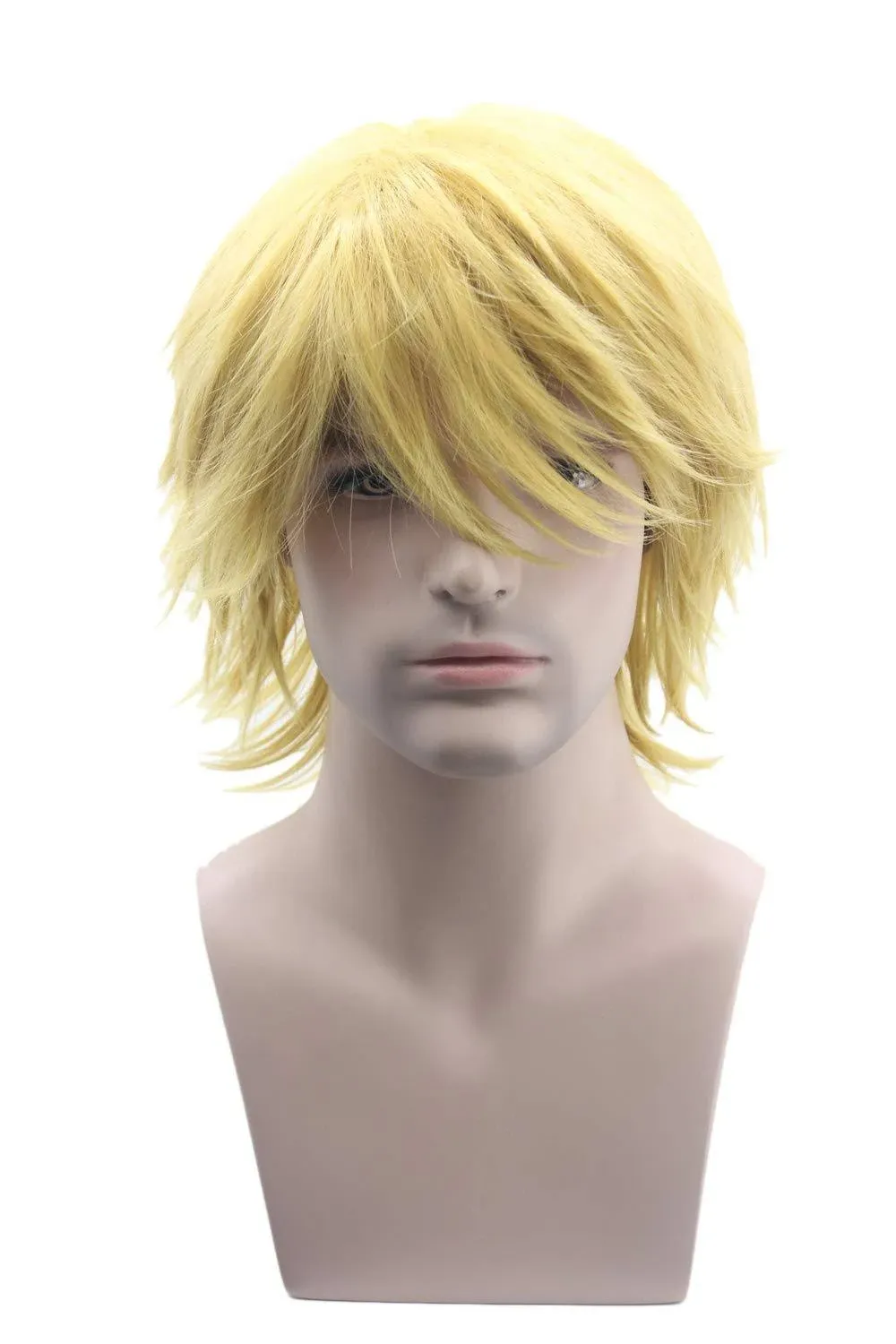 Man's Short sky blue Cosplay Wig for Move Fiber Hair Wig