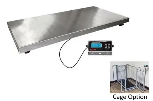 1000 lb Vet Scale Animal Scale Livestock Scale 43" x 20" Stainless Steel