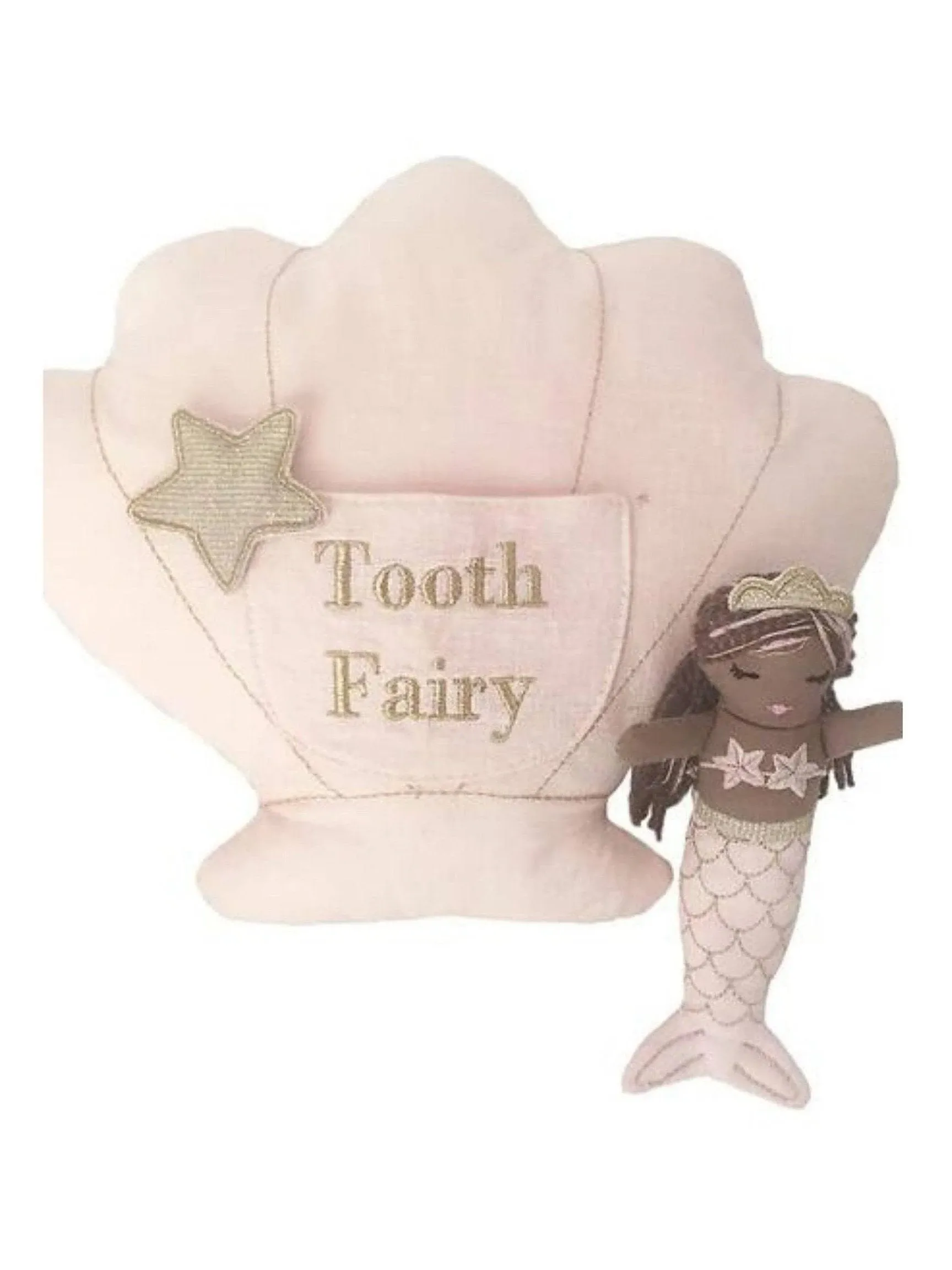 'Macie' Mermaid Tooth Fairy Pillow & Doll Set