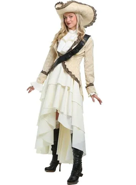 FUN Costumes Women's Captivating Pirate Costume, White, M