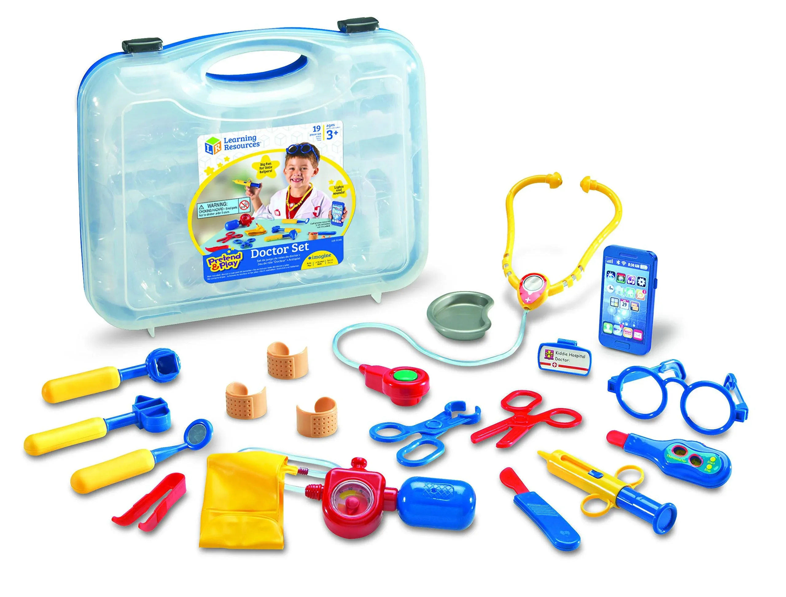 Learning Resources Pretend &amp; Play Doctor Kit for Kids, Medical Toy, 19 Pieces,