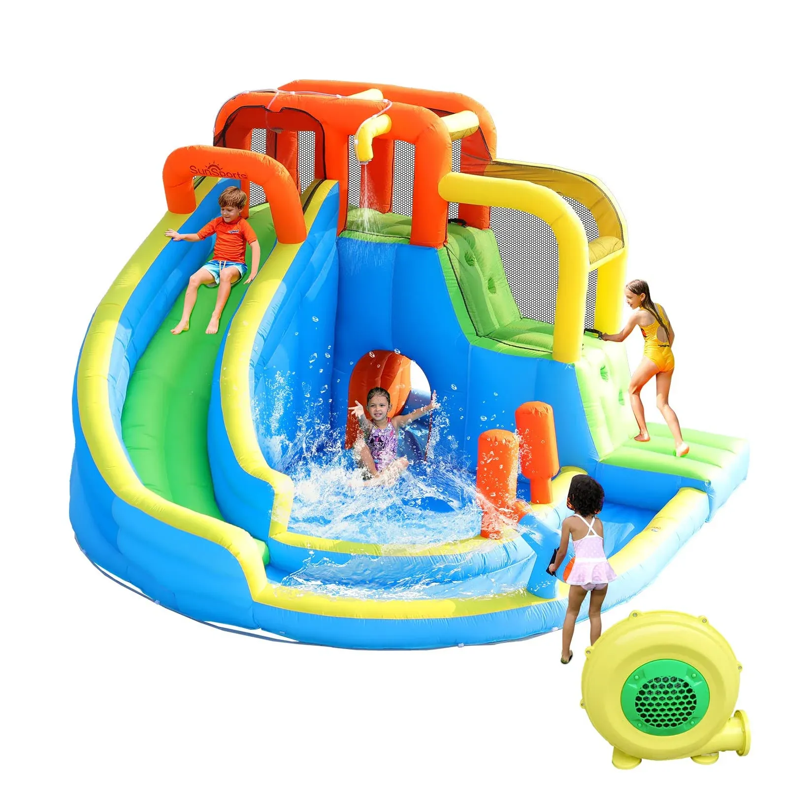 SunSports Inflatable Water Slide Kids Bounce House