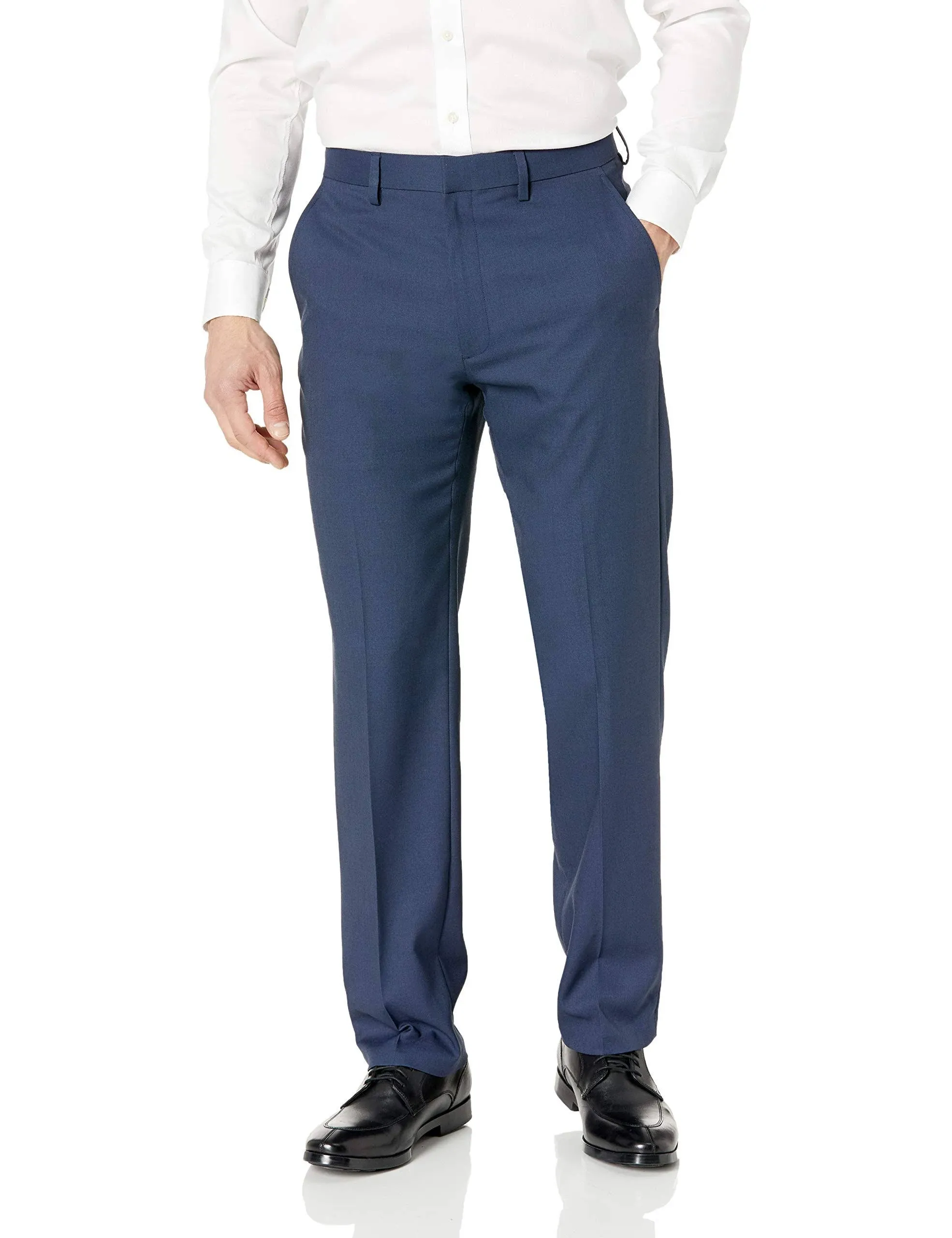 Haggar Blue Stretch Travel Performance Tailored Fit Suit Pants