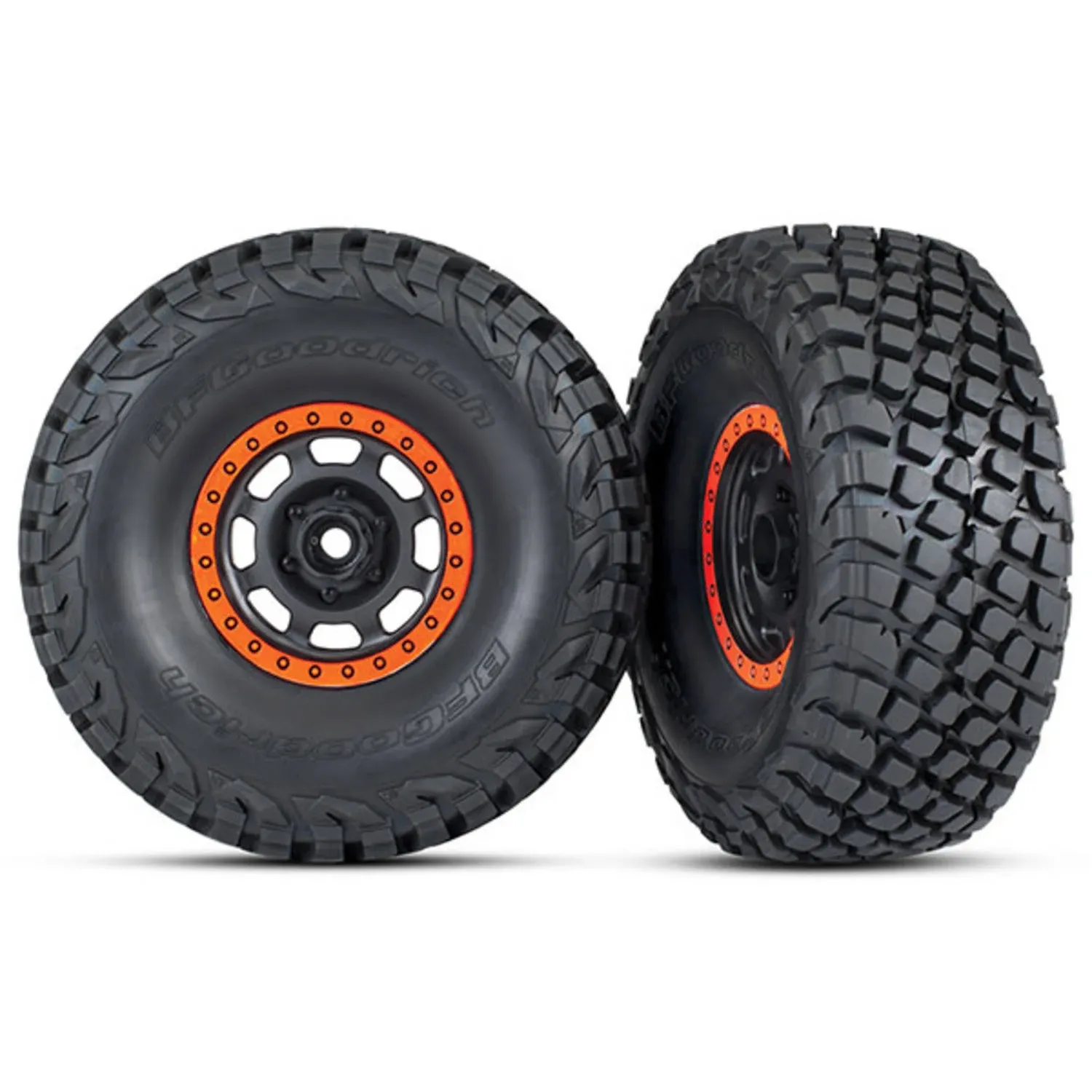 Traxxas 8472 BFGoodrich Baja KR3 Tires, Desert Racer Wheels, Black/Orange (2)