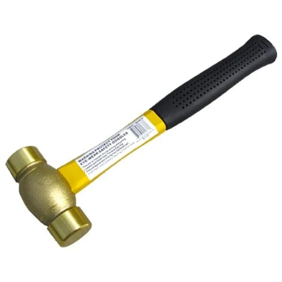 1-1/2 Lb Fiberglass Handle Brass Hammer