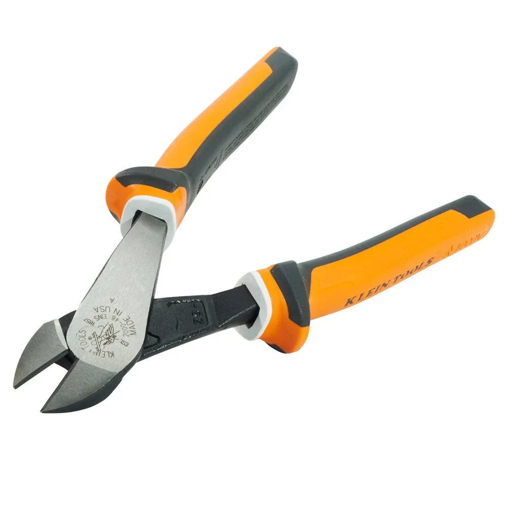 Klein 200048EINS Electricians Insulated High-Leverage Diagonal-Cutting Plier - Angled