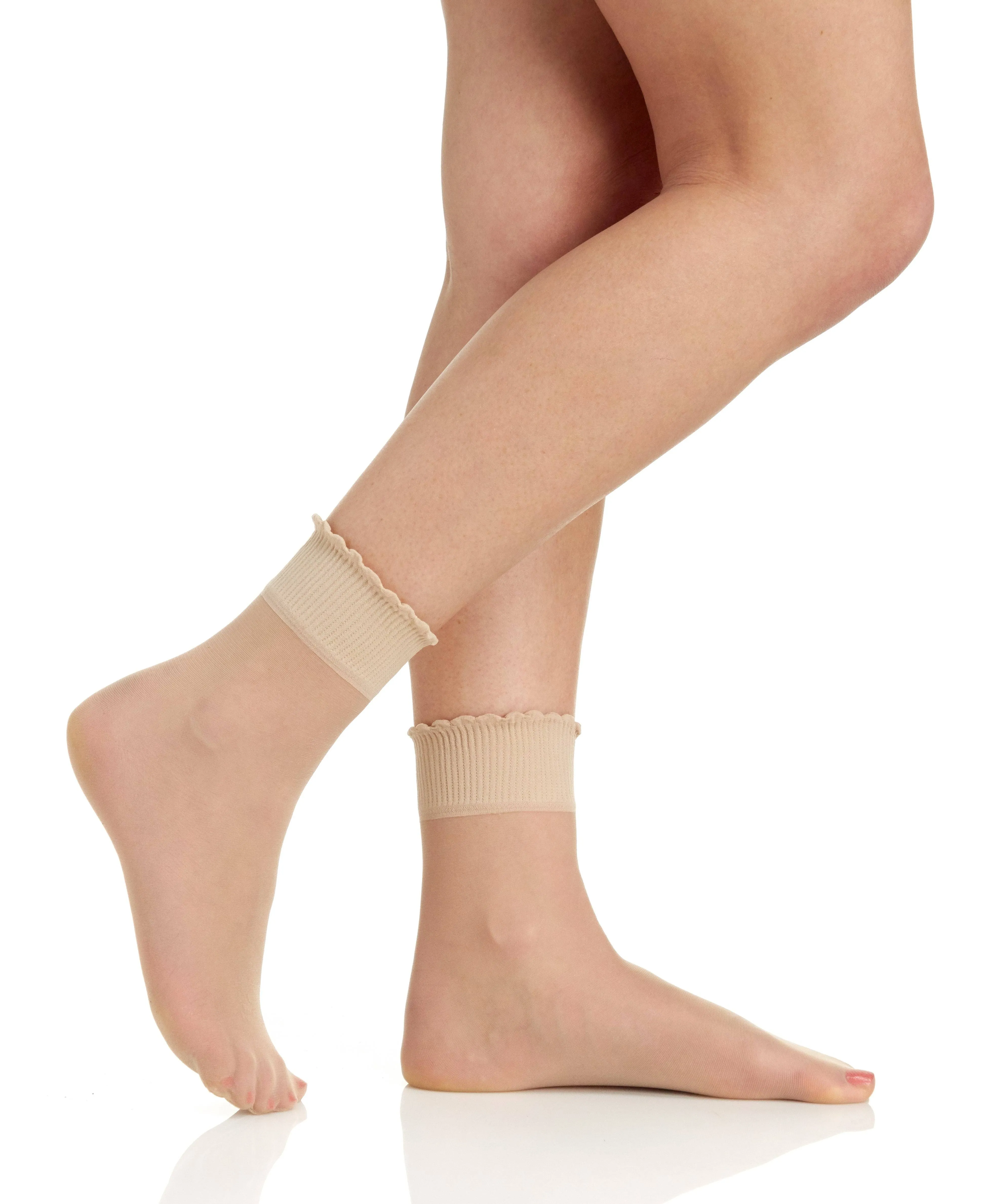 Berkshire Women's Sheer Anklet - 3 Pack in Nude (6953) | HerRoom.com