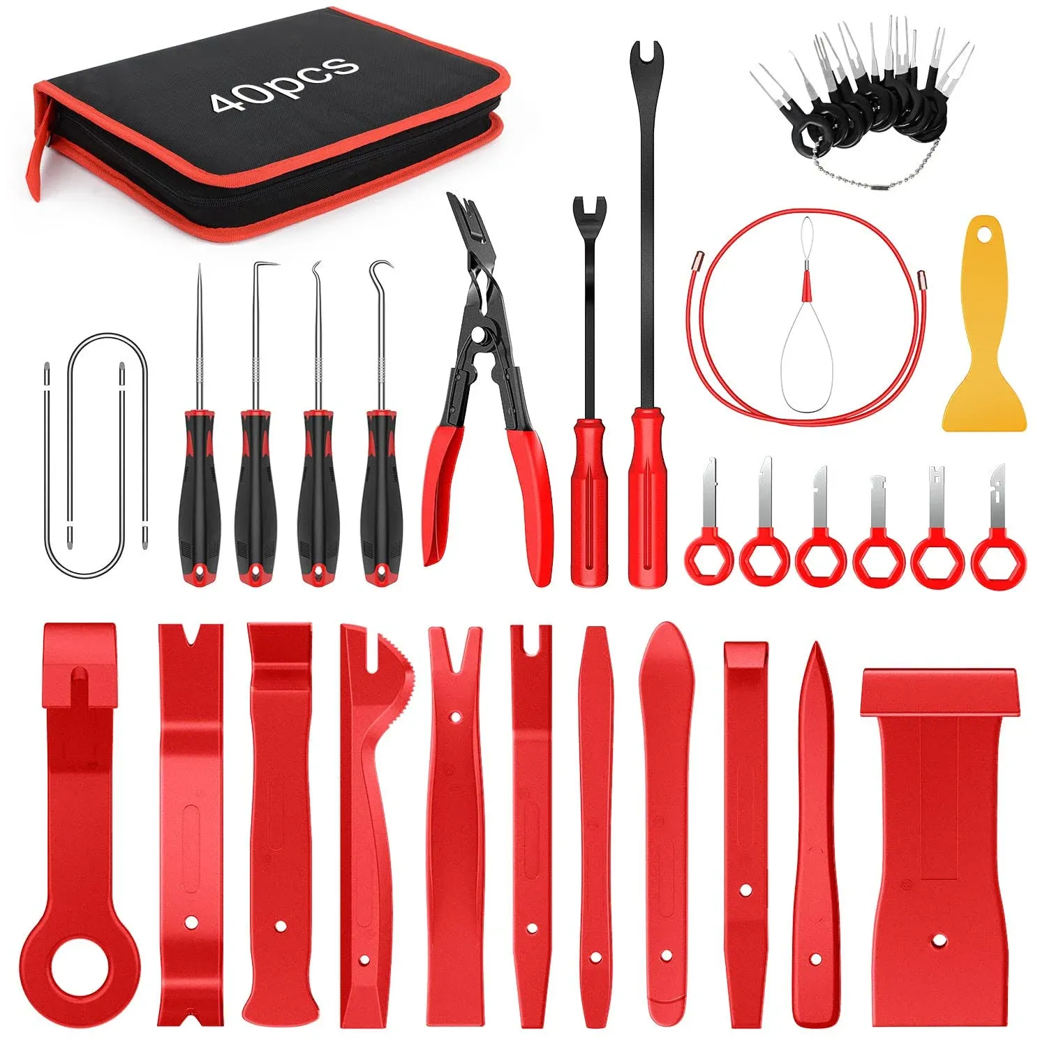 Nilight 40Pcs Auto Trim Removal Tool Set Car Panel Audio Removal Tool