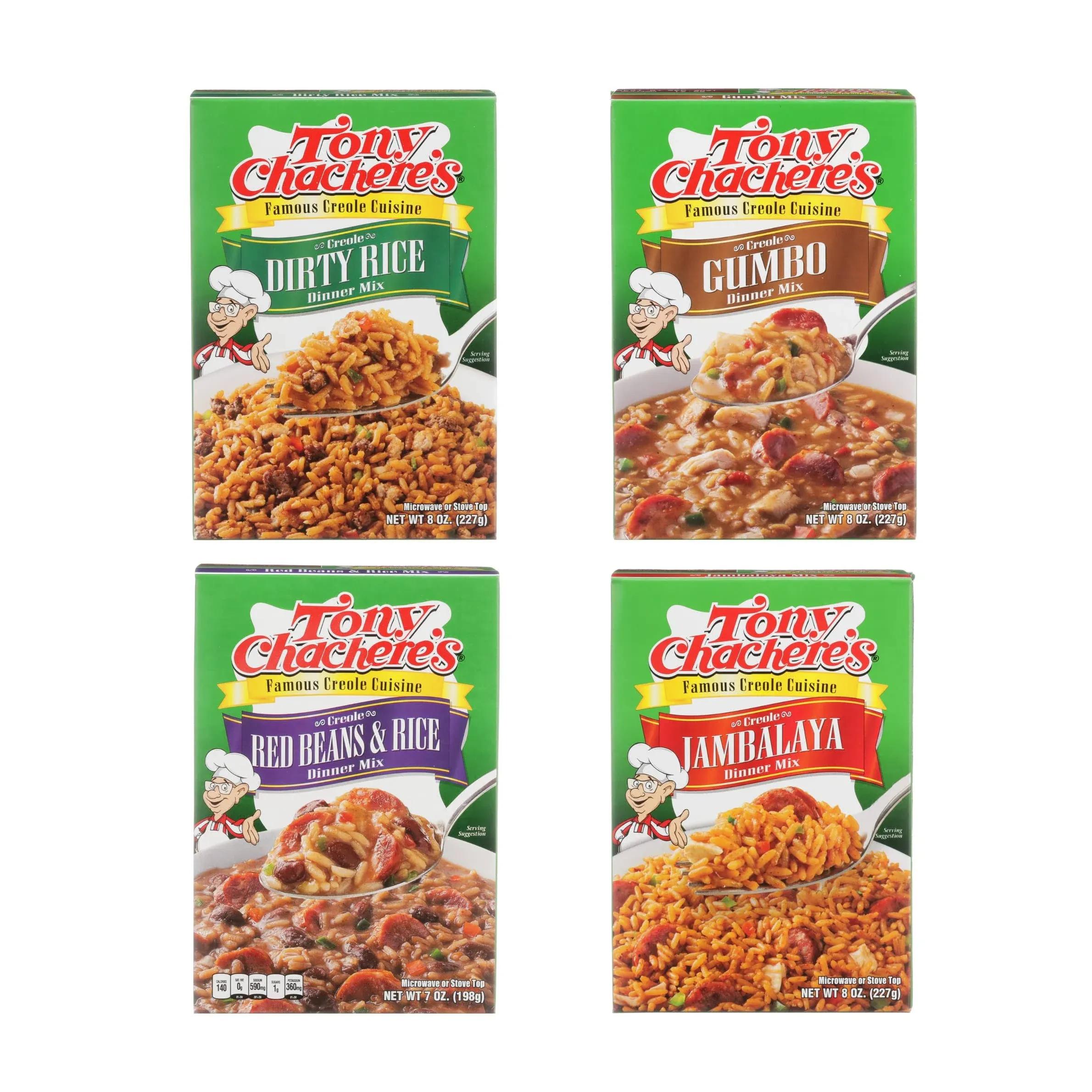 Tony Chachere Rice Dinner Mix Variety Pack 4 Count