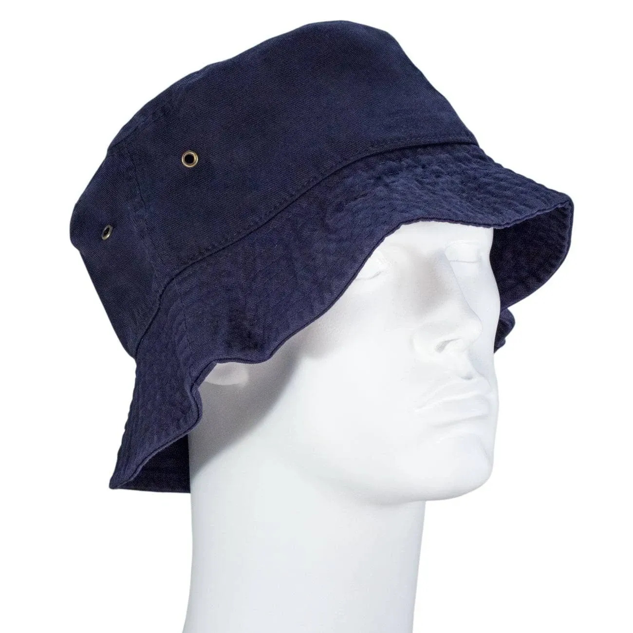 Plain Navy Bucket Hat - Single Piece - Large/Extra Large - 100% Cotton