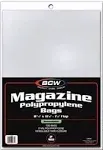 BCW Magazine Bags 8-3/4&#034; X 11-1/8&#034; (05 SINGLE BAGS) Resealable Sleeves 1-MAG-R