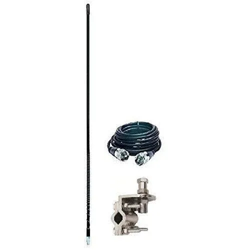 Pro Trucker Single 4' 750 Watt CB Radio Antenna Kit with Mirror Mount, Antenna ...