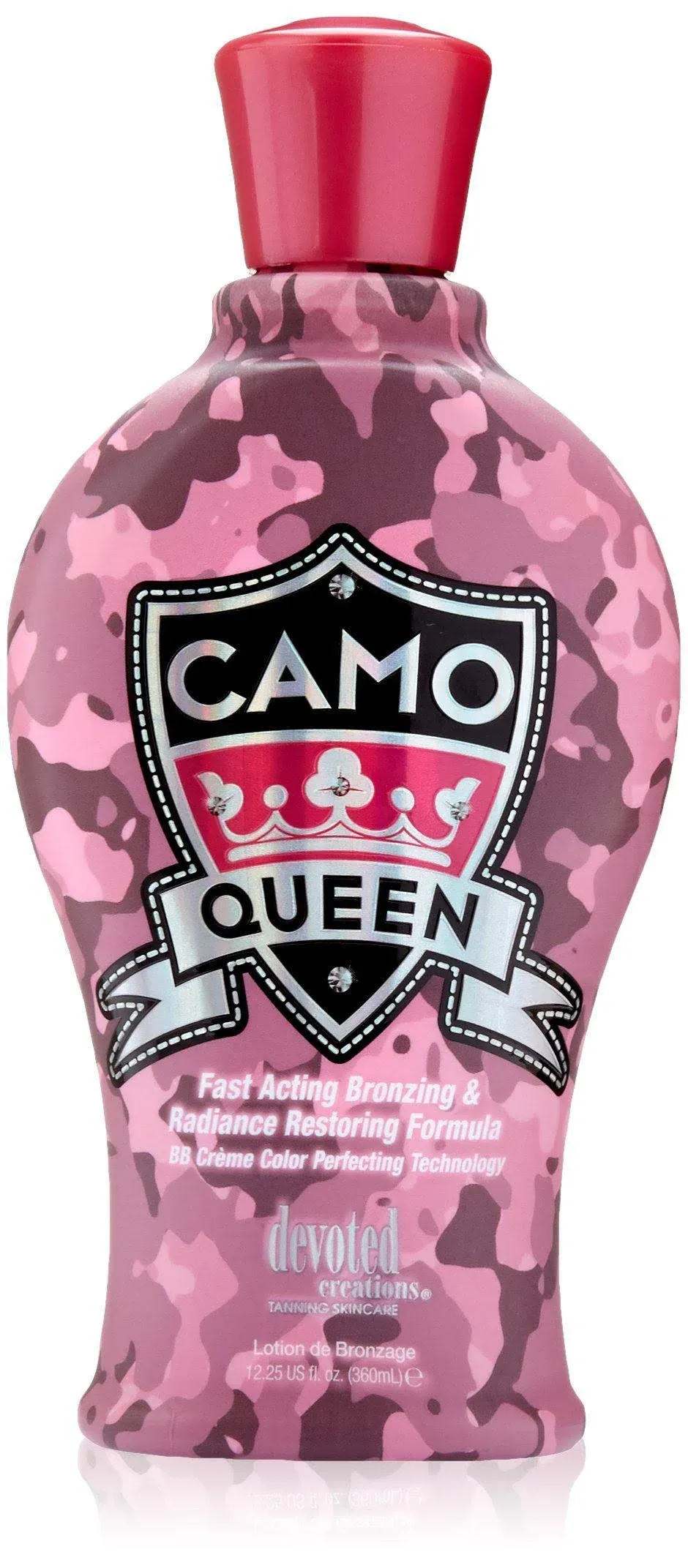 Devoted Creations Camo Queen Bronzing Lotion, 12.25 Fluid Ounce