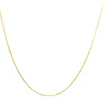 14K Yellow Gold Adjustable Octagonal Snake Chain Necklace, 0.85mm, 22"