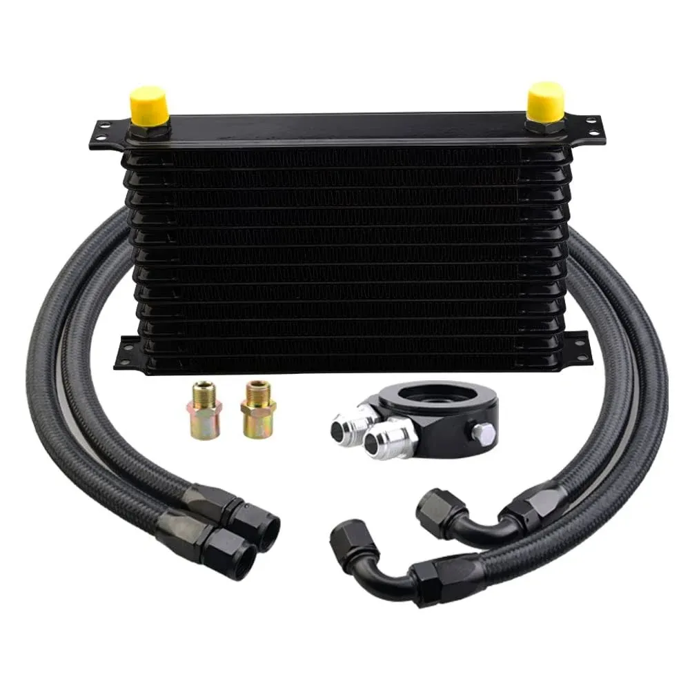 CNRAQR 13 Row An10-10an Oil Cooler Kit Universal Engine Transmission Aluminium ...