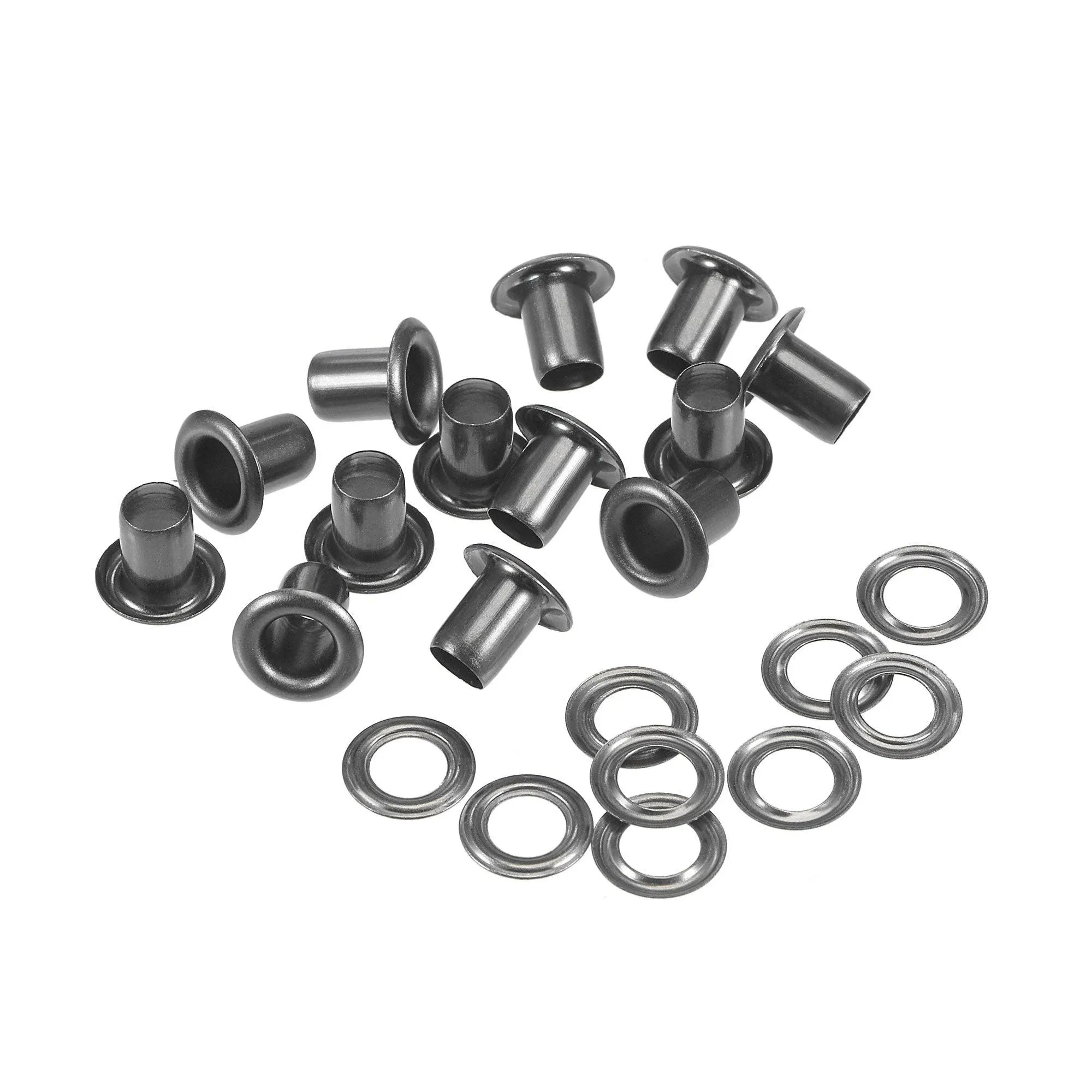 Uxcell Grommets Eyelets with Washers Kit, Copper Grommet Chrome Plated for DIY ...