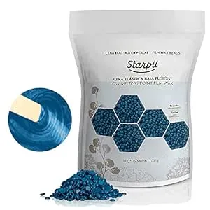 Starpil Wax 1000g / 2.2 lb Bag Blue Hard Wax Beads for Hair Removal, Stripless Wax Beans Refill for Wax Pot Warmer Professional, Low Temperature Film Hair Removal Wax Pearls.