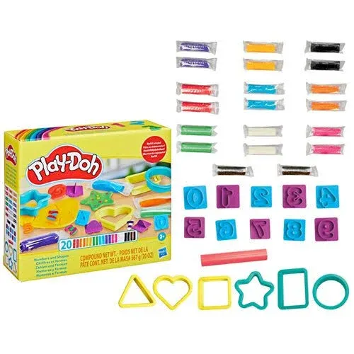 Play-Doh Numbers and Shapes Playset with 17 Tools 20 Compound Sticks,... 