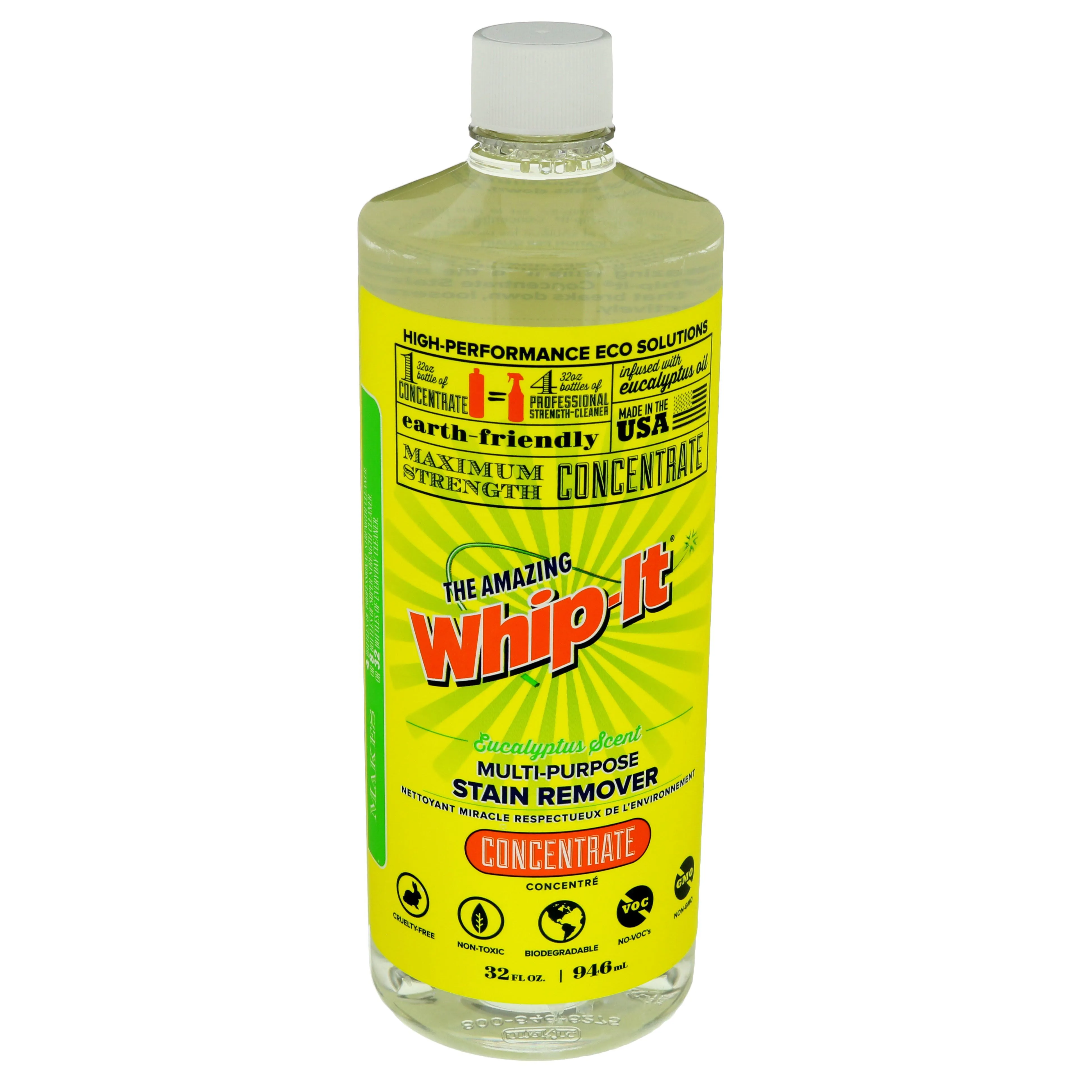 Whip-It Concentrate Multi-Purpose Stain Remover 32oz