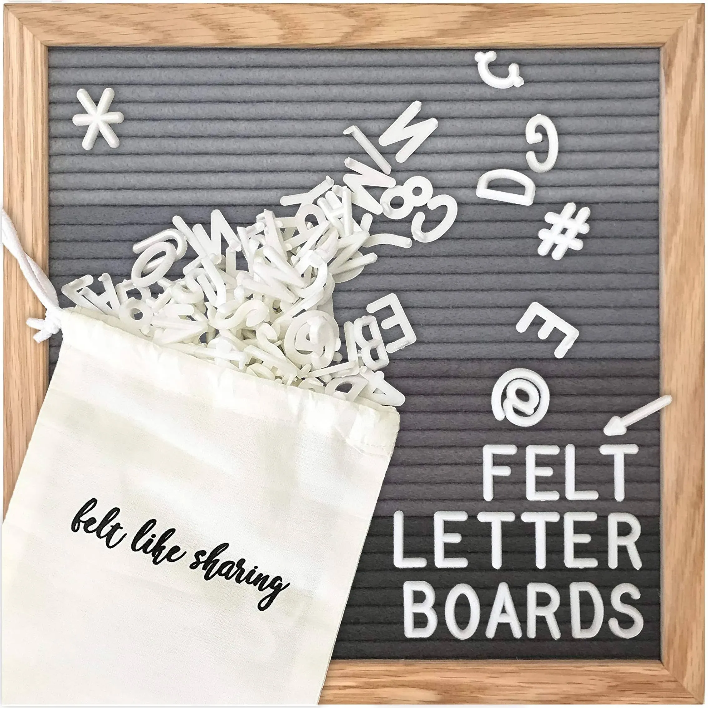 Felt Letter Board 10x10in Changeable Letter Board with Letters White 300 Piec...