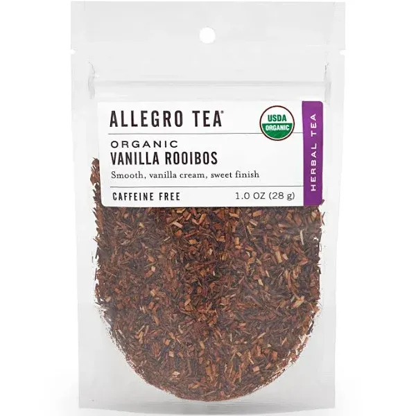 Allegro Tea, Organic Vanilla Rooibos, Loose Leaf Tea, 1 oz