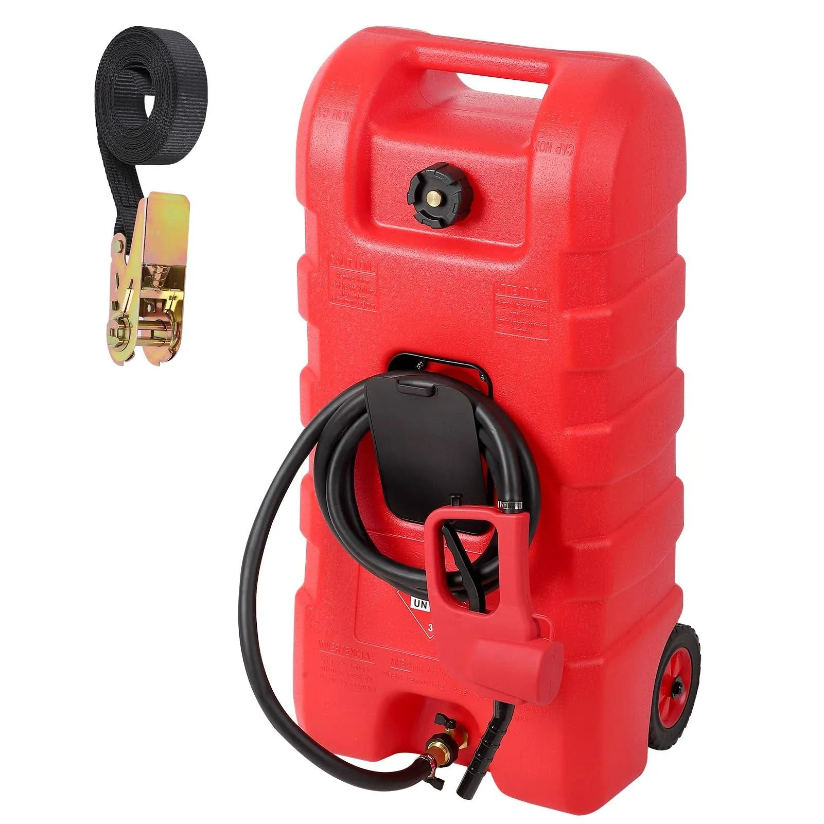 GAOMON Fuel Caddy, 15 Gallon Portable Gas Can Fuel Tank Container with Fluid ...