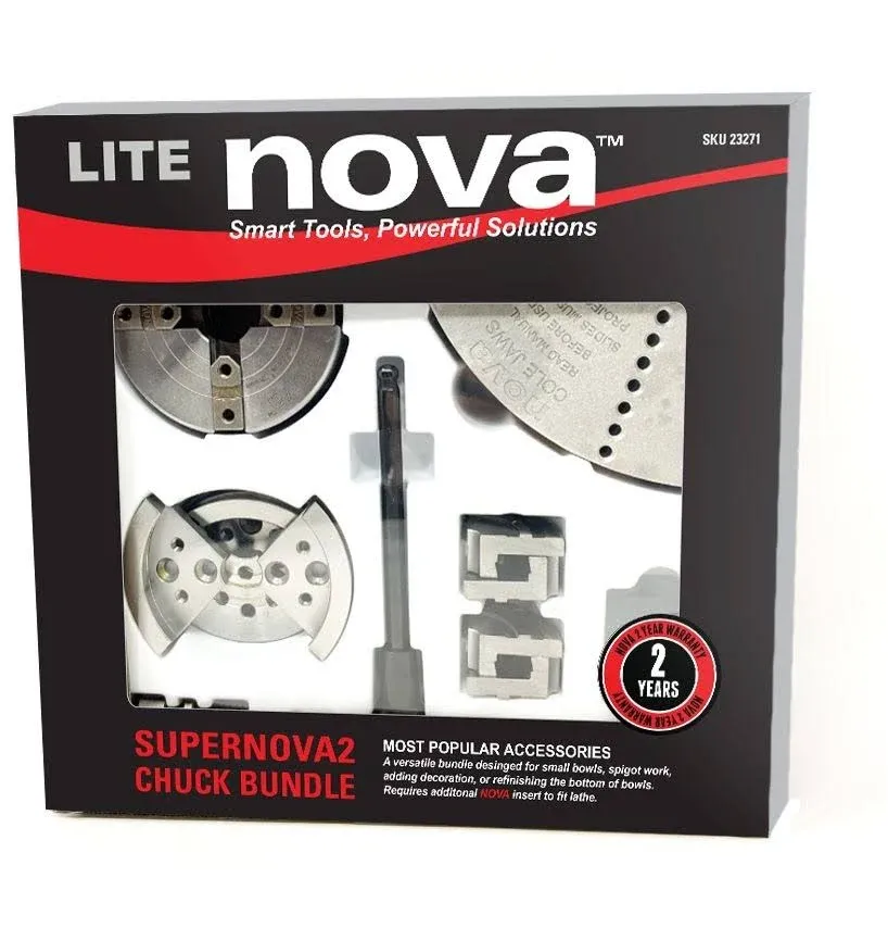 Nova 23271 Lite SuperNOVA2 Insert Chuck with Jaw Assortment Bundle