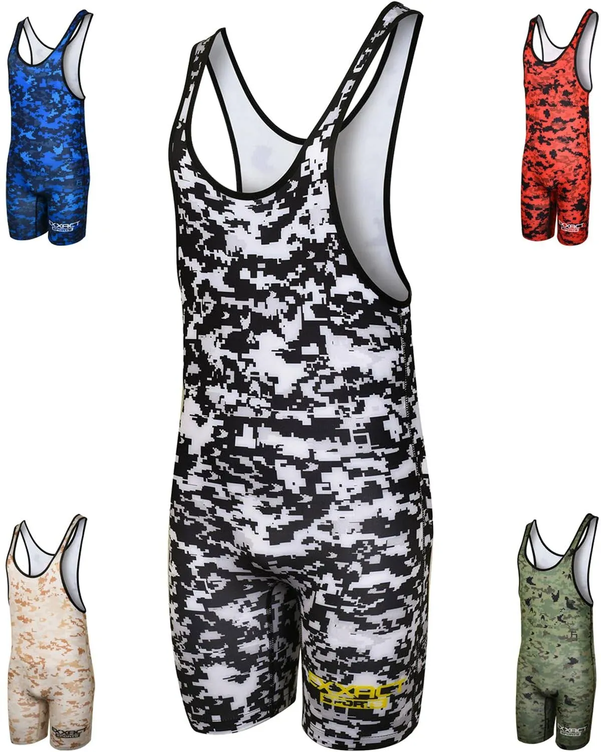 Exxact Sports Sublimated Wrestling Singlet for MMA, Powerlifting Singlet Youth ...