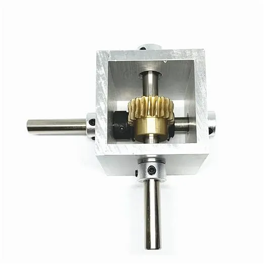 20:1 Right Angle Worm Gearbox 90° Angle Drive Steering Gear Reducer 20T Reductio