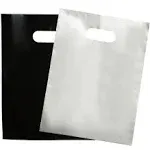 200 Black &amp; Silver Bags for Small Business 100 Black and 100 Silver 1.5Mil 9&#034;X12