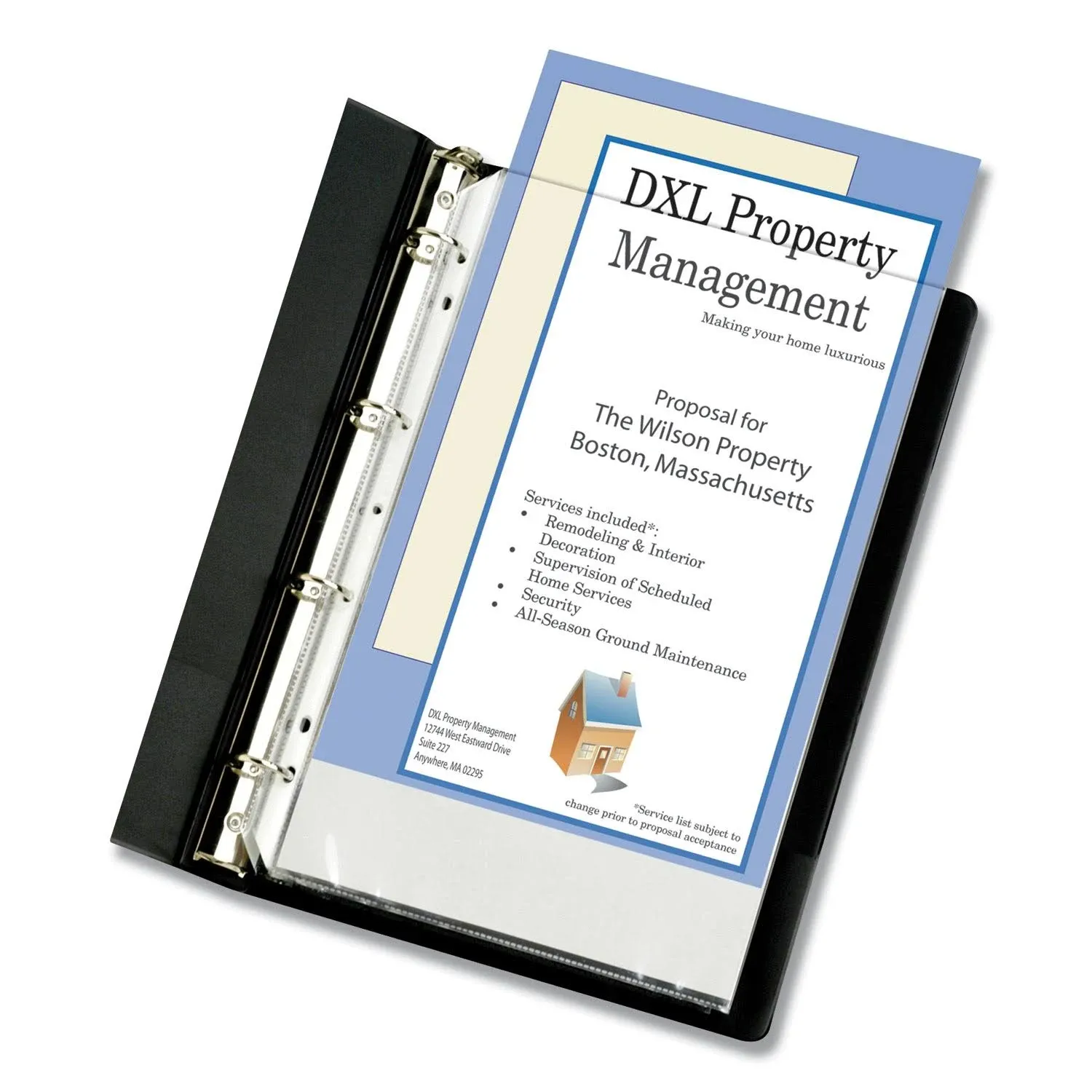 Heavyweight Poly Sheet Protectors, Clear, 2&amp;quot;, 14 x 8 1/2, 50/Box