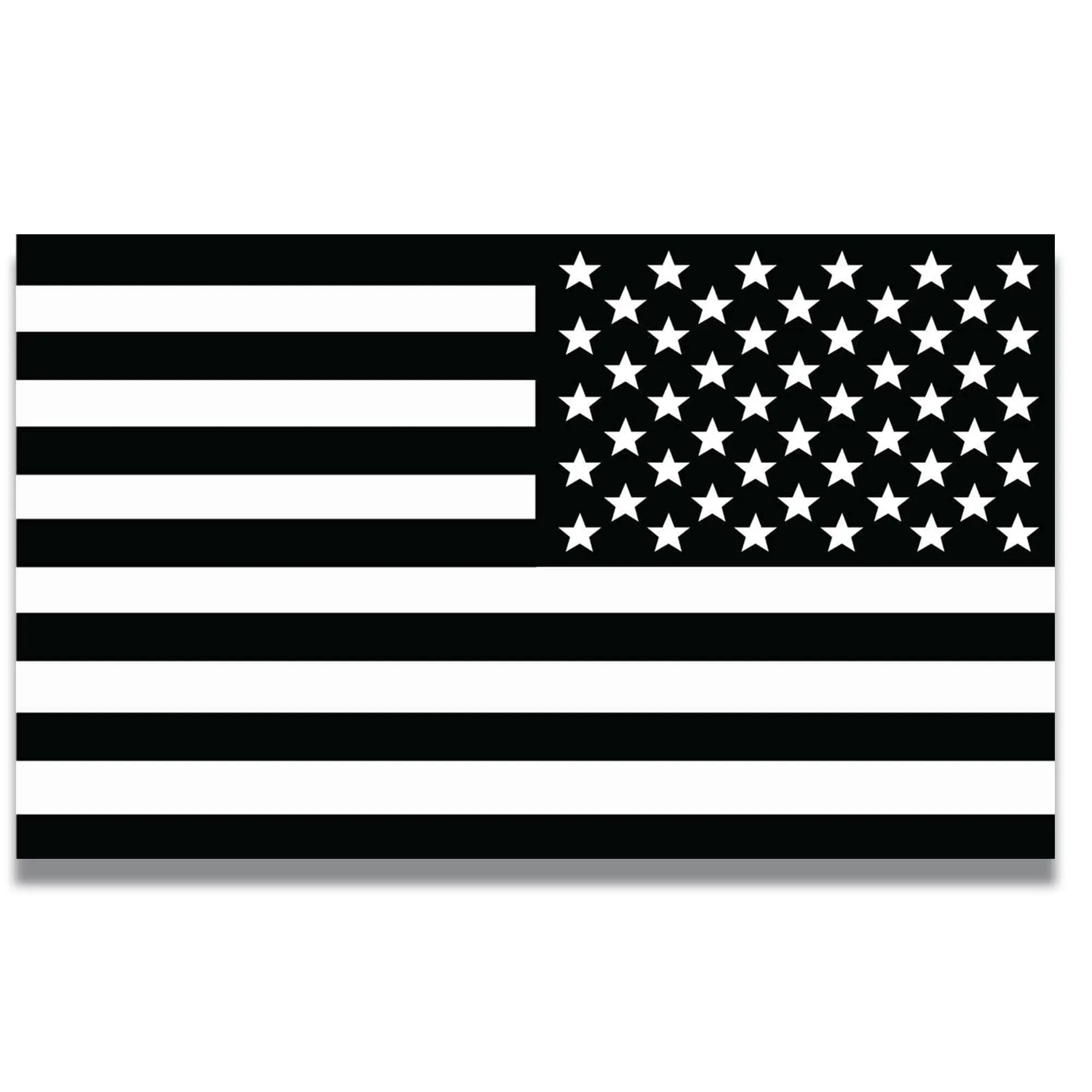 Magnet Me Up Reversed Black and White American Flag Magnet Decal, 3x5 Inches, Heavy Duty Automotive Magnet for Car Truck SUV