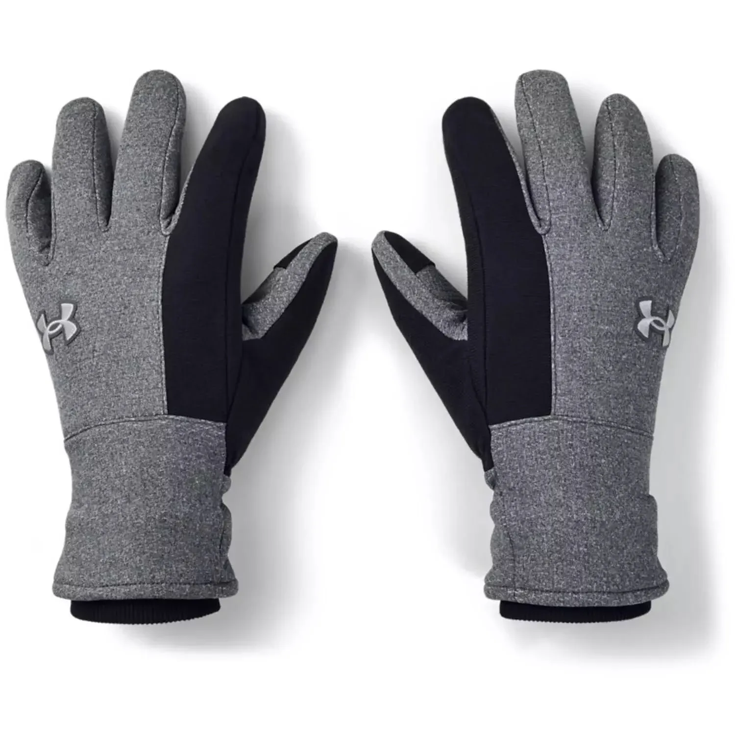 Under Armour UA Storm Gloves Men&#039;s LG Gray / Black 1356695 Cold Conditions