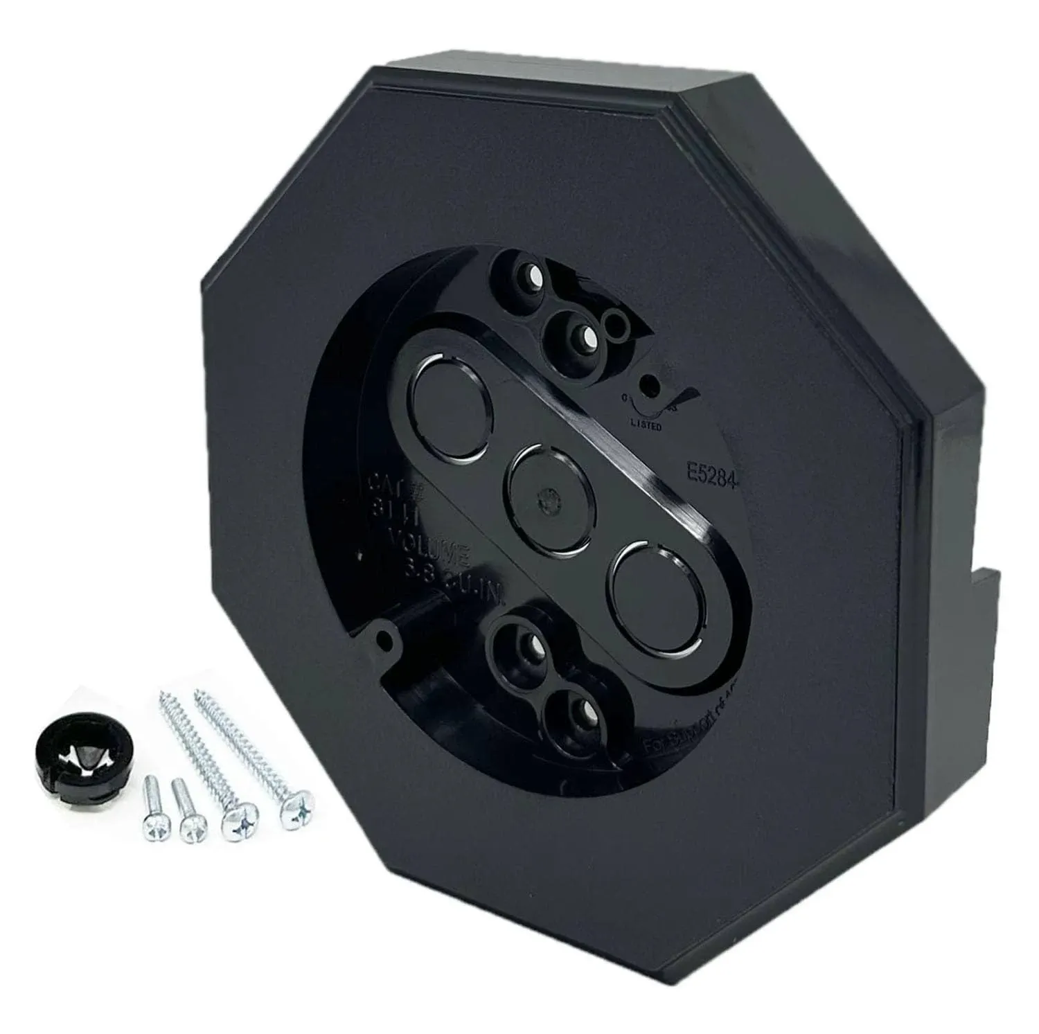 Imbaprice 8141-BK-1 Black Color Vertical Siding Lamp Octagon Mounting Kit with ...