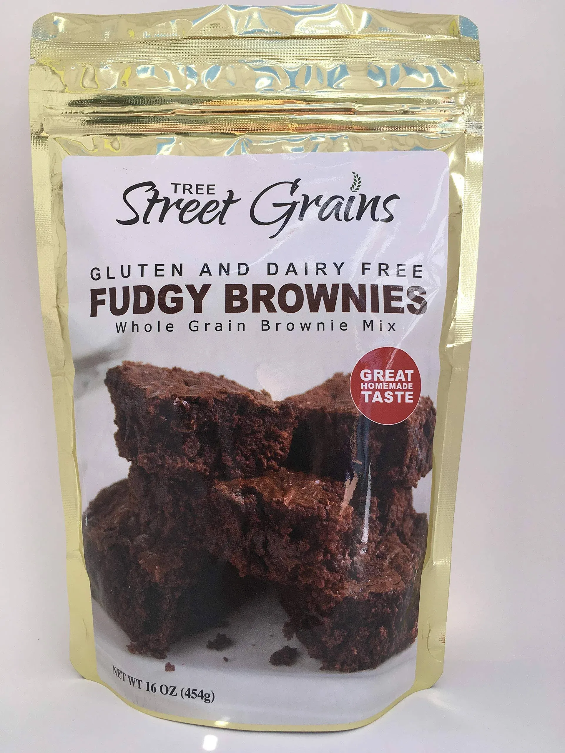 Whole Grain Fudgy Brownies Gluten & Dairy Free by Tree Street Grains