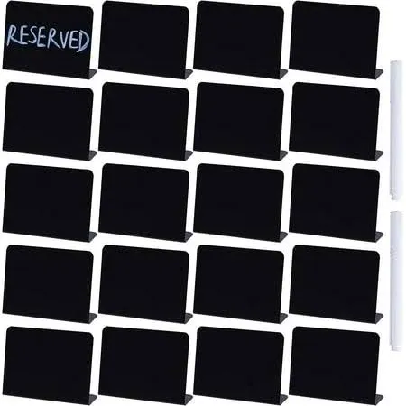 20 Pack Mini Chalkboards Signs 3x4 Chalkboards Food Label Sign Mini Chalkboards ...