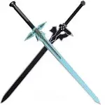 damdos Halloween Prop PU Foam 31.5inch Dark Repulser Kirito Kirigaya Sword Kirigaya Kazuto Cosplay Yuuki Asuna Black Sword(2pcs/sets)