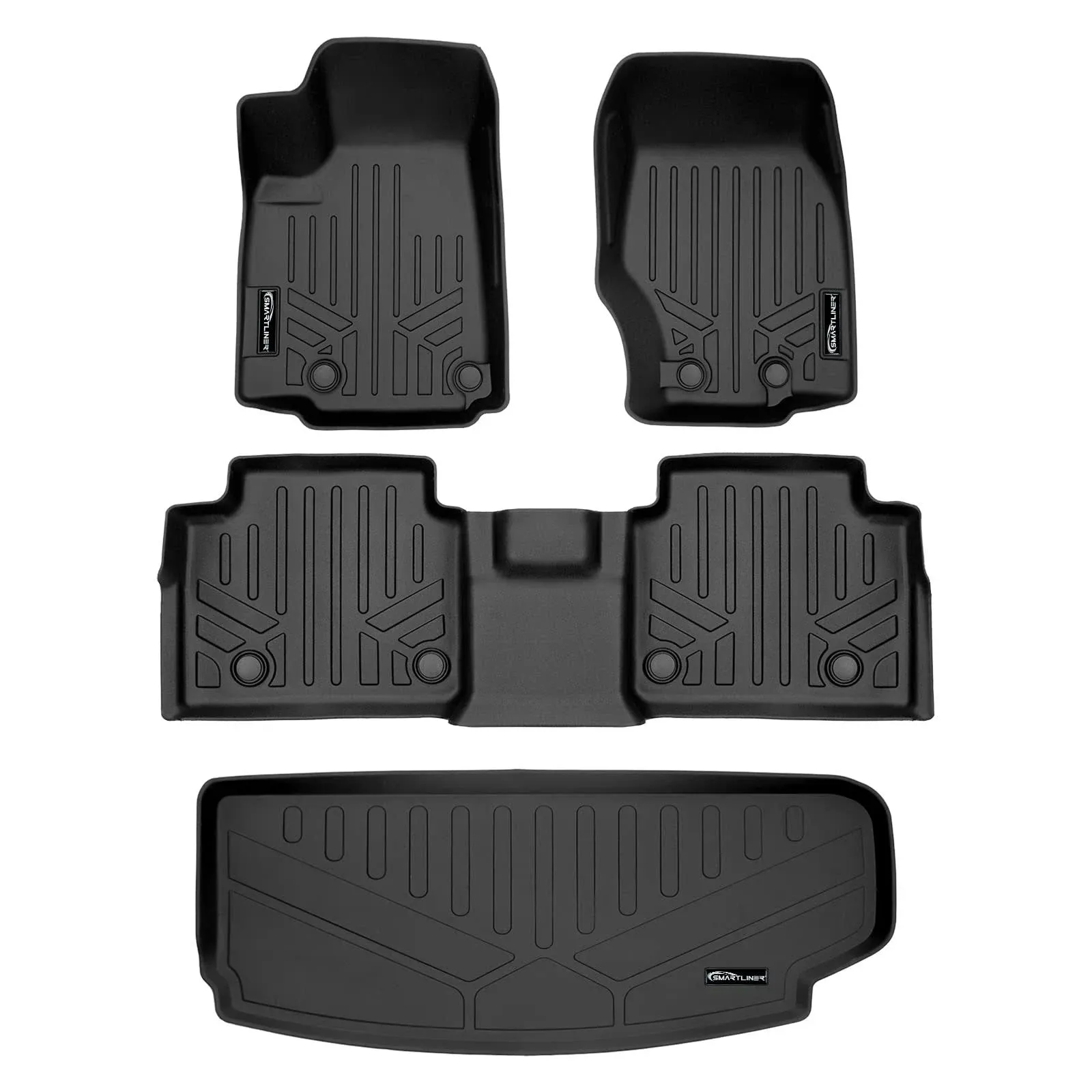 Maxliner Smartliner 1st & 2nd Row Floor Liners & Cargo Liner Black A0568/B0644/E0568