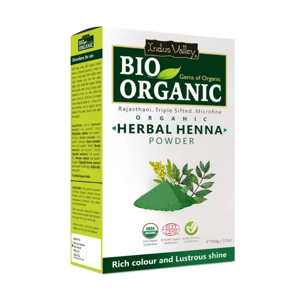 Indus Valley Bio Organic Herbal Henna Powder