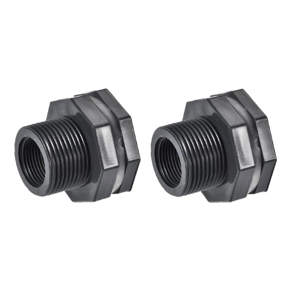 Uxcell Bulkhead Fitting, G3/4 Female 1.5" Male, Tube Adaptor Pipe Fitting with ...